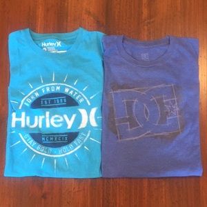 Two Gently Worn Short Sleeve Graphic T-Shirts.